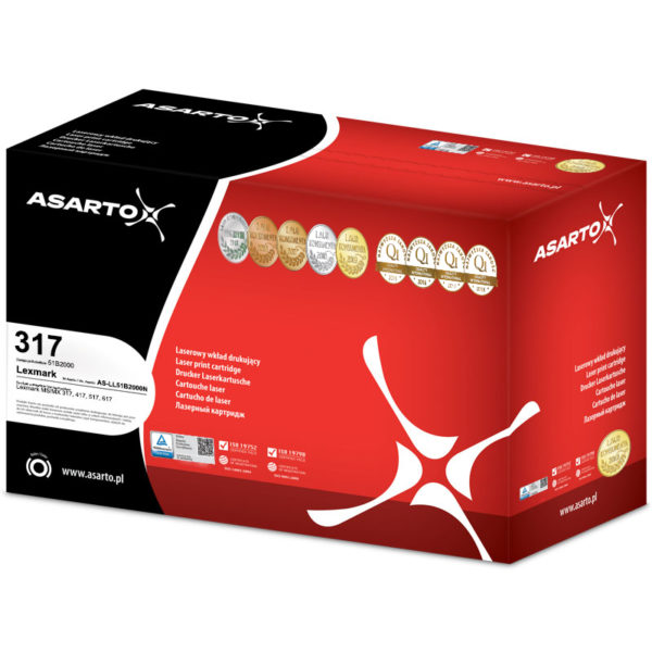 Toner Asarto zamiennik Lexmark 51B2000 | Black
